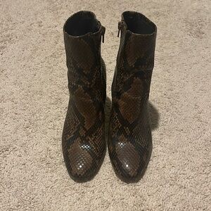 Aldo Snakeskin Booties Size 7